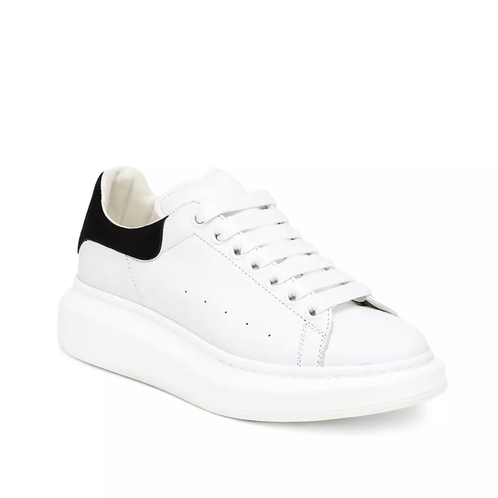 Alexander McQueen Women's Oversized Embossed Logo Colorblocked Suede Sneakers